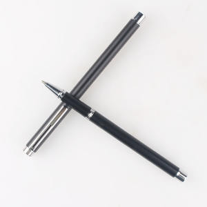 Bolígrafo de Gel Metálico Negro Delgado Promocional para Hotel con Logotipo Personalizado Grabado con Láser para Publicidad en Material de Oficina - Product Image 3