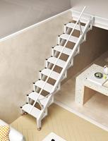 Escalier pliant mural en acier inoxydable, escalier mural intérieur en aluminium, adapté aux appartements et aux villas