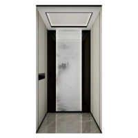 Ascenseur de villa à cadre en acier inoxydable, personnalisable, capacité de charge de 400 kg pour 2-3 passagers, design moderne, intelligent