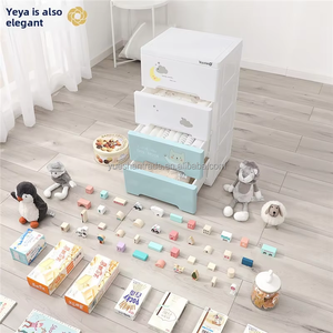 Commode de rangement à 5 tiroirs pour bébé, motif dessin animé, organisateur de placard pour la maison, chambre à coucher, tiroirs de rangement en PP pour enfants, filles - Product Image 5
