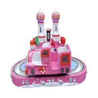 Château de piste à jetons enfants petit parc d'attractions Trains Mini équipement de parc parc parc intérieur en Fiber de verre aire de jeux intérieure RITENG