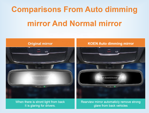 Rétroviseur de voiture universel, support OEM, miroir à gradation automatique - Product Image 5