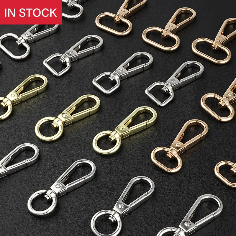 Stock Handbag Hardware Accessories Snap Hook Bag Accessories Manufacturer Direct Selling Purse Hardware Swivel Snap Hook Clasp