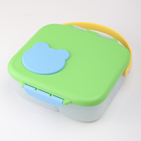 Boîte à lunch portable de haute qualité pour bébé, anti-fuite, conteneur alimentaire pour enfants, boîte bento à 4 compartiments pour tout-petits, emballage en option
