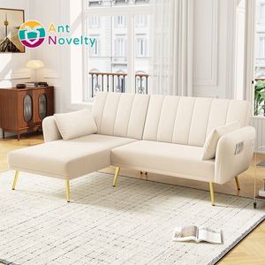 Canapé-lit carré moderne pliable avec rangement, structure en bois, garantie 5 ans - pour salon, chambre, home cinéma, chambre d'amis - Product Image 2