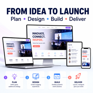 Sito Web per Eventi con Sistema di Registrazione e Streaming Live per Promozione Conferenze, Piattaforma di Biglietteria <span class=keywords><strong>Online</strong></span> - Product Image 4