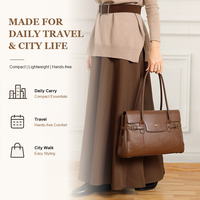 Sac fourre-tout en cuir véritable, vintage, structuré, grande capacité, sac à main pour le bureau, le travail et les affaires, personnalisable