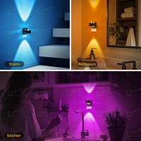 Lampes de nuit multicolores RGB LOHAS à brancher sur prise murale 180 °   Veilleuse rotative pour enfants pour la décoration d'Halloween, fête dans la chambre des enfants