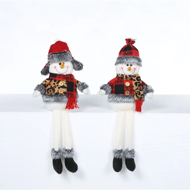 눈사람 인형 창 장식품 새로운 산타 클로스 인형 스탠드 자세 도매 크리스마스