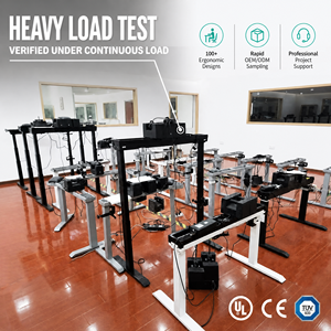 Supporto per Scrivania Ergonomica Regolabile in Altezza con Manovella, Telaio a <span class=keywords><strong>Due</strong></span> Gambe in Ferro per Casa e Ufficio - Product Image 5