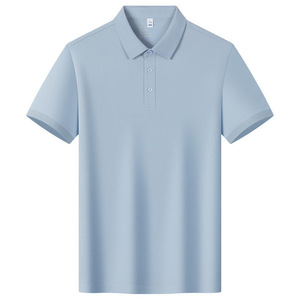 Polo unisexe en coton 220g à manches courtes, respirant, pour l'été, coupe ample, avec étiquette et marqueurs - Product Image 2