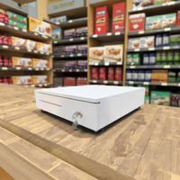 Tiroir-caisse à quatre compartiments en ABS pour ordinateur, 12V/24V, pour le bureau, pour le stockage et le tri des billets et des pièces de monnaie