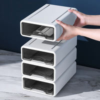 Organizador de caja de almacenamiento de escritorio de plástico de un solo nivel para cosméticos de oficina escolar y artículos diversos accesorio de estante de escritorio
