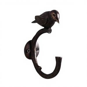Oiseau assis patère rétro vintage crochet meilleure vente crochets et rails en fonte de qualité supérieure moderne avec finition en bronze antique - Product Image 1