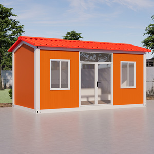 Maison conteneur modulaire préfabriquée détachable de 20 pieds avec toit en pente, mini-maison, salle de bain complète, toilettes, garage, appartement, café, dortoir pour travailleurs - Product Image 3