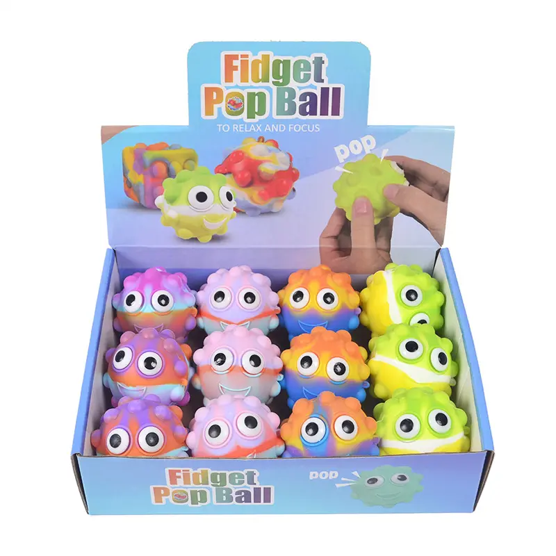 Fidget Pop Speelgoed Verlichting Sensorische Stress Bal Decomprimeren De Bal Uitstulping Decompressie Bal Populaire Vingertop