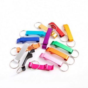 Cj2146 Logo Printing Mini Portable Pocket Metal Aluminum Keychain Beer Bottle Opener Custom Promotional Gifts - Product Image 1