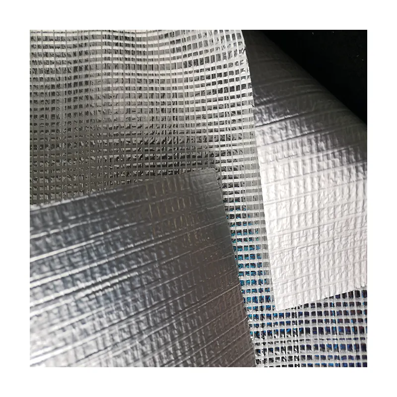 PVC Roof Glass Fiber Mesh Aluminized Polyester Film Metallized Polyester Film Aluminum Foil Insulation