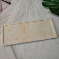 Plateau en céramique écologique personnalisé en marbre pour la décoration de la maison, organiseur de commode, plateau à parfums et cosmétiques, plateau à bijoux pour salle de bain, plateau en porcelaine