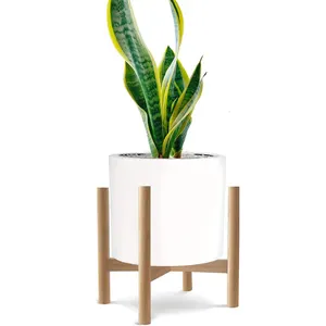 Montage Verstelbare Hout Plant Stand Mid Century Plant Houder Indoor Bloem Stand Verstelbare Plant Stand