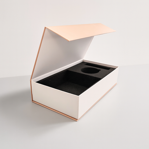 Premium Beauty Book <strong>Shape</strong> Flip Top Rigid Box <strong>Custom</strong> Printed <strong>Cardboard</strong> Packaging with Anti Scratch Matte Surface and Black EVA - Product Image 1