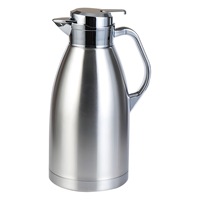 Carafe à café isolée sous vide en acier inoxydable de 2,3 L-Fiole thermique à double paroi avec poignée, pot d'eau chaude pour la maison et l'hôtel