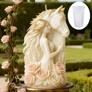 Rose Knight <b>Candle</b> Silicone <b>Mold</b> DIY Handmade Aromatherapy Plaster Customizable Shape for <b>Candle</b> Making - Product Image 1
