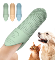 Nouveautés Brosse à dents pour animaux Brosse à dents à doigt Nettoyage dentaire pour chiens et chats Manchon de doigt Outil de nettoyage buccal Fournitures pour animaux de compagnie