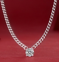 BASQUESUN Collier cubain pour homme en argent plaqué platine S925 avec moissanite et certificat d'analyse GRA, pour couple