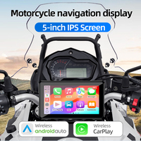 JMC Écran Moto Étanche 5,6 Pouces avec Carplay et Android Auto Sans Fil, Appel BT et Google Maps