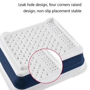 الأكثر مبيعًا رف أطباق صرف صحي قابل للطي من السيليكون أدوات طاولة - Product Image 5