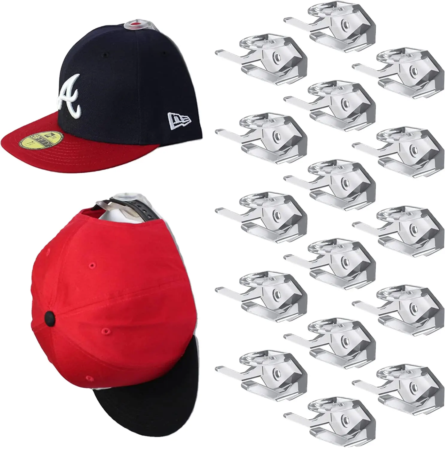 Estante para sombreros de pared para gorras de béisbol ganchos adhesivos para sombreros para pared organizador de gorras sin perforación soporte para sombreros de vaquero