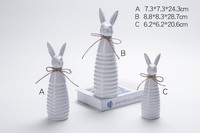 Bestseller Weiße Kleine Osterhasen-Keramikfiguren Porzellan-Osterhasen