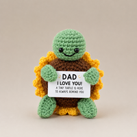 Poupée tortue tournesol en crochet tricoté à la main, design Art Déco, pour les occasions de rétablissement, anniversaire, remise de diplôme et Diwali, objets décoratifs