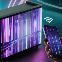 Écran LED portable pliable P2.6 étanche avec support de table pour utilisation en boîte de nuit, centre commercial et ascenseur