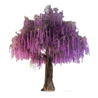 Arbre à fleurs de glycine ornemental pour événement de mariage Décoration d'arbre à fleurs blanches