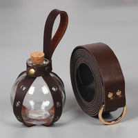 Vente en gros Halloween Cosplay Dark Magic Cork Potion Bottle Toy Spherical Glass Bottle avec ceinture en cuir Magic Potion Bottle