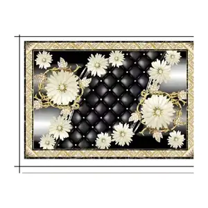 3d Golden Glass Tiles With Parquet 1200*1800mm Polished Golden Crystal Ceramic Carpet Tile 3d Carpet Tiles