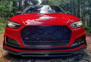 ลิ้นกันชนหน้าคาร์บอนไฟเบอร์สำหรับ <span class=keywords><strong>Audi</strong></span> <span class=keywords><strong>A5</strong></span> ปี 2017-2020 พร้อมช่องระบายไอเสีย - แบบติดตั้งง่าย ใช้ได้กับรถทุกรุ่น - Product Image 2