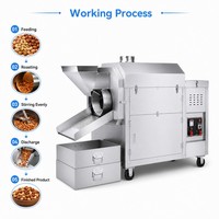 Machine à torréfier les arachides et les noix de cajou salées, machine de traitement du sésame, capacité 15 kg