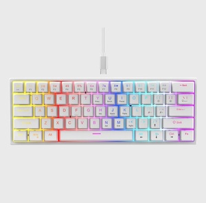 Mini et Portable Noir Blanc Jeu Ergonomie Clavier Mécanique Filaire Teclado Mecanico avec Câble USB Détachable - Product Image 1