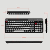 Clavier sans fil OEM 98 touches 2,4 GHz BT5.0, clavier d'ordinateur multi-appareils avec support pour tablette pour Win/iOS/Android