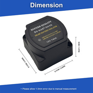 Aislador de Batería Inteligente 12V 140A, Controlador de Batería Dual para Autos y Yates, Relé VSR - Product Image 3