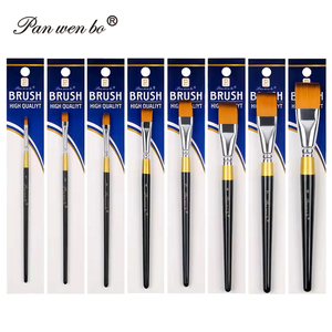 <span class=keywords><strong>Pennelli</strong></span> <span class=keywords><strong>per</strong></span> Pittura Acrilica Panwenbo, Setole in Nylon, Testa Piatta Singola, Pennello Professionale <span class=keywords><strong>per</strong></span> Pittura a Olio - Product Image 1