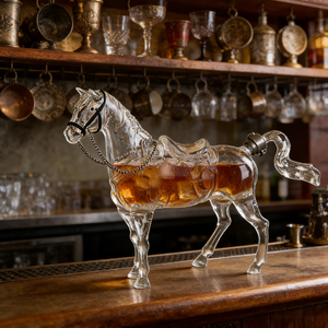 Bouteille à liqueur universelle de qualité supérieure en verre transparent, verre borosilicate, whisky, vodka, <span class=keywords><strong>tequila</strong></span>, brandy, gin, logo personnalisé Facto... - Product Image 1