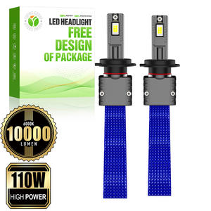 Ventilateur de refroidissement ultra silencieux 110W 10000Lm 6000K 12-24V Phares LED H7 K5 pour <span class=keywords><strong>camping</strong></span>-cars haut de gamme et améliorations de flotte de VR de luxe - Product Image 1