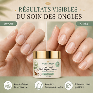 Crema Reparadora de Uñas con Coco, Tratamiento Hidratante para Uñas Secas y Ásperas, Cuidado de Cutículas, Tendencia ODM - Product Image 2