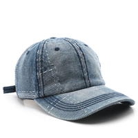 Street-Style Dad Hat Verstellbare Baseballkappe mit Schnalle Unisex Schlichte Distressed Gorras Sporthüte