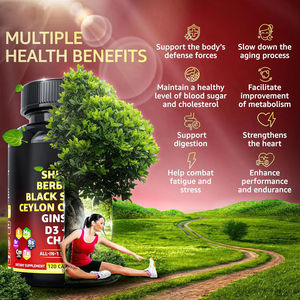 WELLBODY Berberine siyah tohum yağı kapsülleri Shilajit seylan tarçın Ginseng D3 + K2 Chaga yetişkinler için hamile kadınlar için değil - Product Image 5
