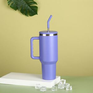 <b>40oz</b> H3.0 <b>Handle</b> Car Travel Mug Vacuum <b>Tumbler</b> Stainless Lid Straw Non-Slip ODM Custom Color - Product Image 1